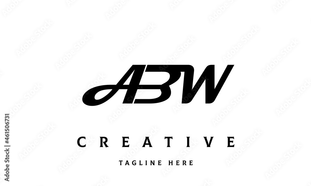 Obraz premium ABW creative three latter logo design 
