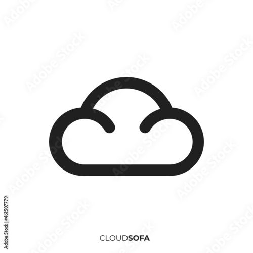 Illustration vector graphic template of cloud sofa dual meaning logo