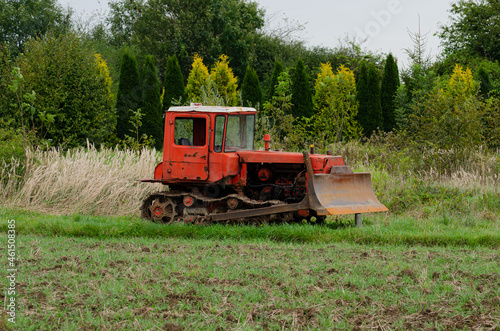 old rusty tractor