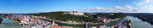 Passau, Deutschland: Panorama der Altstadt