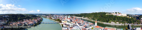 Passau, Deutschland: Panorama der Altstadt