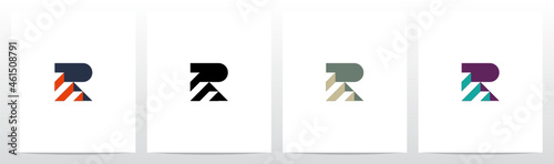 Stairs On Letter Logo Design R