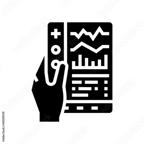 remote health care glyph icon vector. remote health care sign. isolated contour symbol black illustration