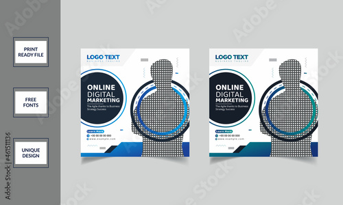 Digital marketing social media banner template