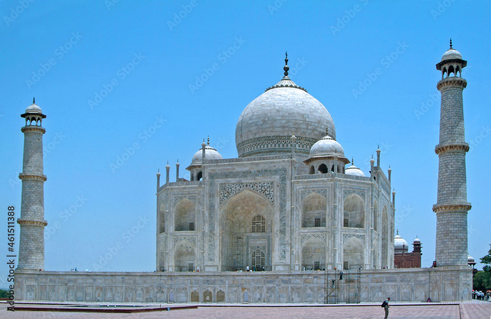 The Taj Mahal was built in 1648 by Shah Jahan as a memorial to his wife. Today, it is listed as one of the new Seven Wonders of the World, Photo-shoot 25-08-2017.