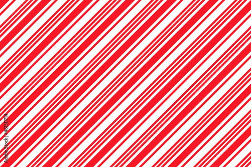 Candy cane striped pattern. Seamless Xmas red background. Vector. Peppermint wrapping texture. Cute caramel package print. Christmas holiday diagonal lines. Abstract geometric illustration.