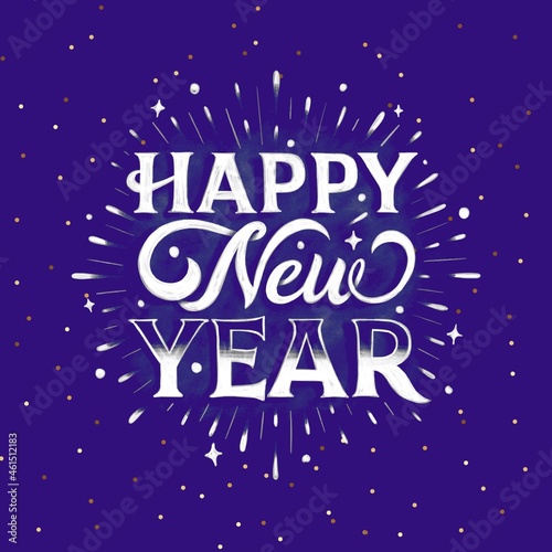 lettering happy new year 2022 vector design illustration