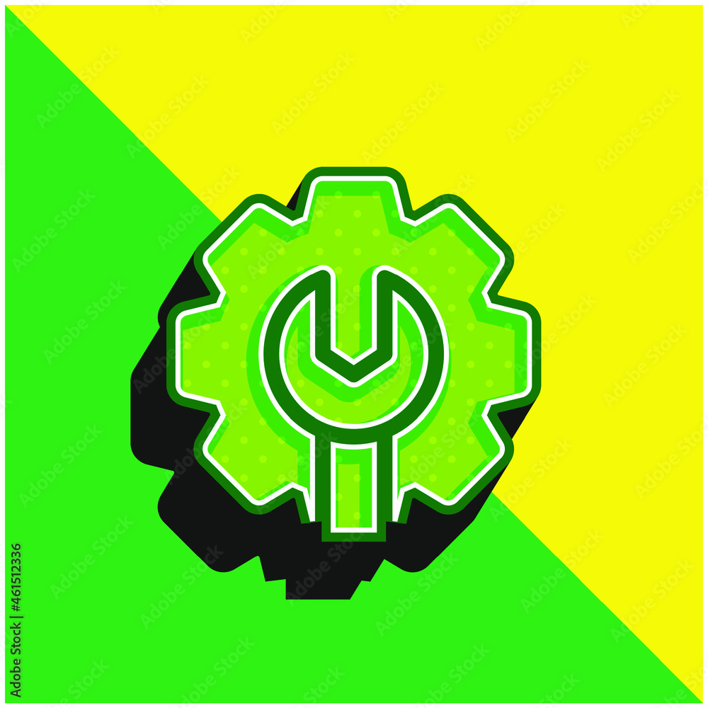 Admin Green and yellow modern 3d vector icon logo Admin Green and yellow modern 3d vector icon logo