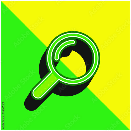 Airport Searchor Green and yellow modern 3d vector icon logo