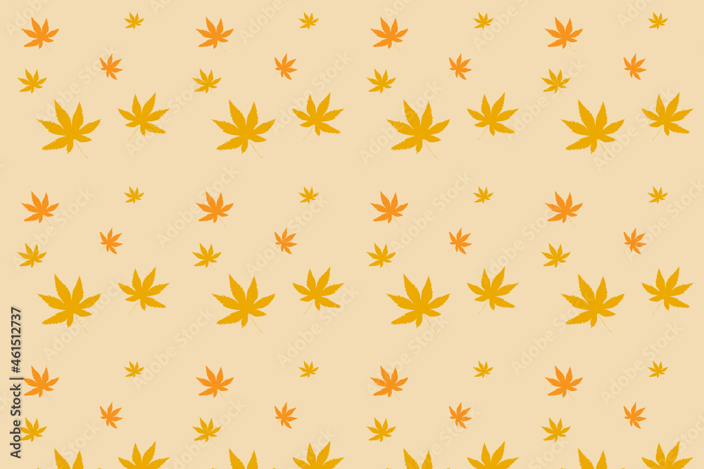 maple pattern  on isolated background 