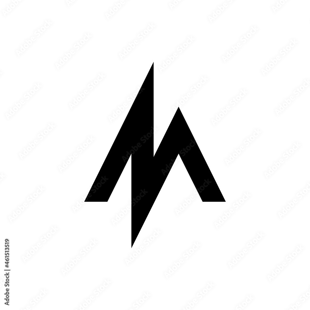 Modern creative monogram initials AM Logo Design Modern creative monogram initials AM Logo Design