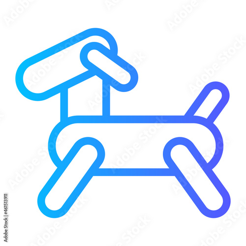 balloon dog gradient icon