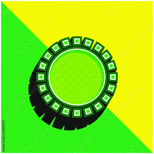 Appearance Green and yellow modern 3d vector icon logo
