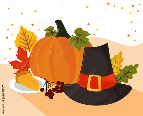 thanksgiving food and hat