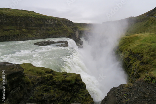 Giant water fall in Iceland