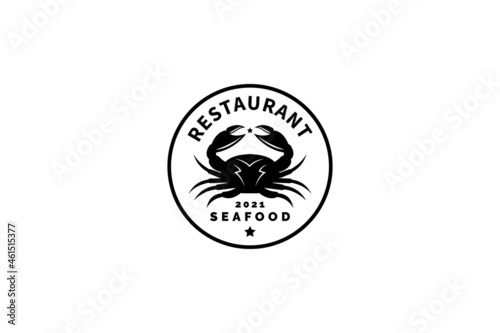 Seafood crab lobster logo template design vector illustration photo