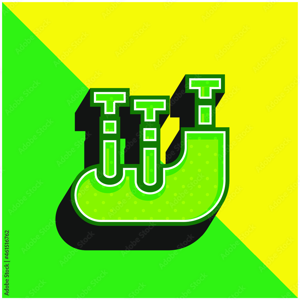 Bagpipes Green and yellow modern 3d vector icon logo Bagpipes Green and yellow modern 3d vector icon logo
