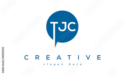 Creative Initial TJC Circle Letter Logo Design Vector photo