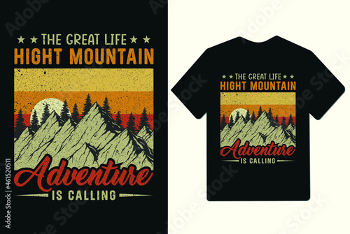 Retro vintage custom unique eycatchy fishing hunting mountain adventure summer wild vector t shirt design

