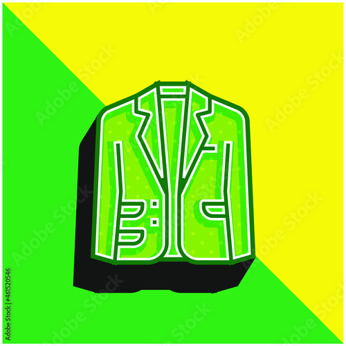 Blazer Green and yellow modern 3d vector icon logo