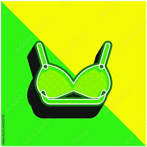 Bra Green and yellow modern 3d vector icon logo