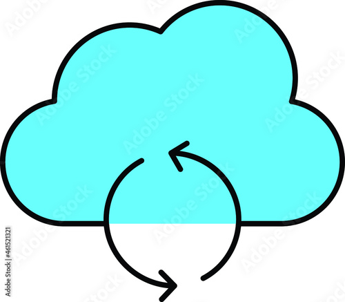 Cloud sync Isolated Vector icon which can easily modify or edit

