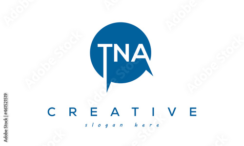 Creative Initial TNA Circle Letter Logo Design Vector photo