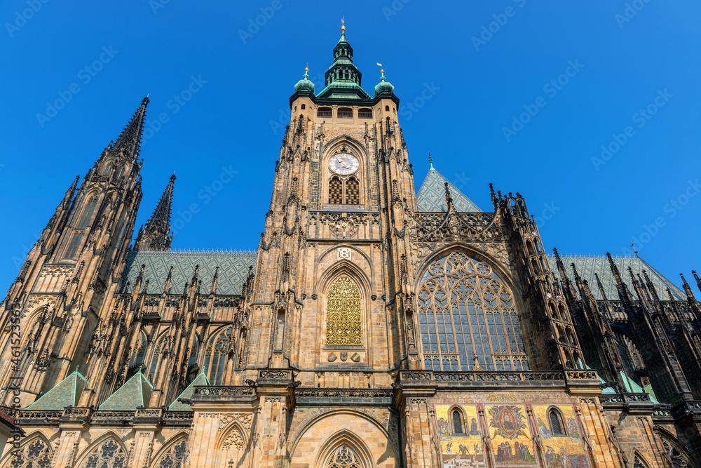 Cathedral of St. Vitus, Wenceslas and Vojtech - a Gothic Catholic cathedral in Prague Castle