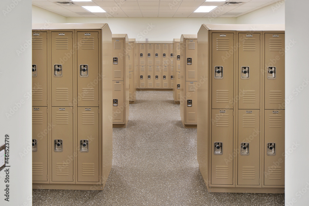 Locker room in hospital business office building Locker room in hospital business office building
