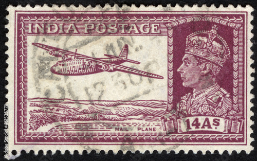 Postage stamps of the India. Stamp printed in the India. Stamp printed by India.