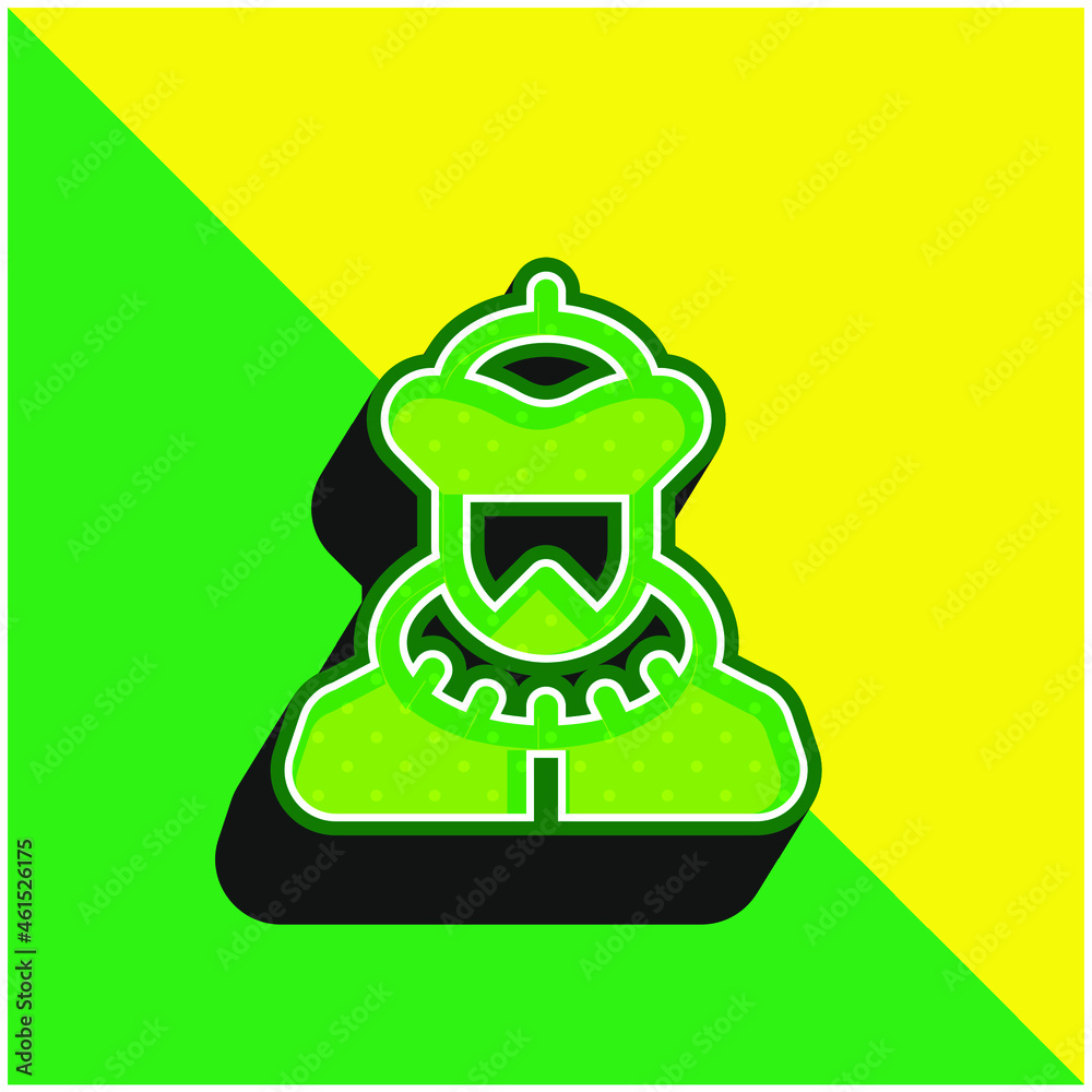 Baron Green and yellow modern 3d vector icon logo Baron Green and yellow modern 3d vector icon logo
