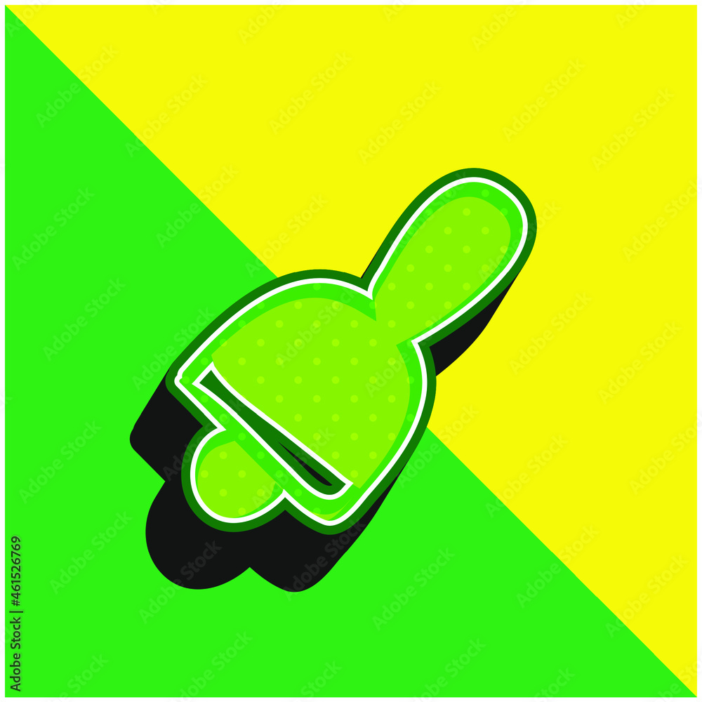 Bell Green and yellow modern 3d vector icon logo