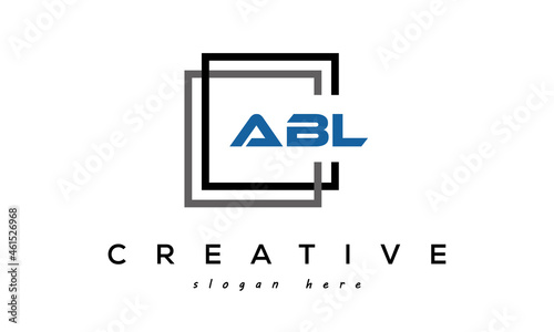 creative initial letters ABL square logo design concept vector photo