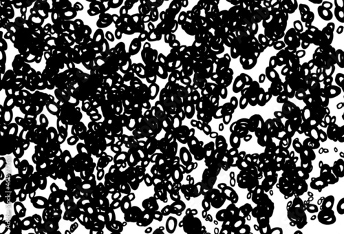 Black and white vector pattern with spheres.