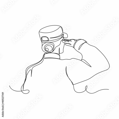 Continuous one line drawing of woman soldier and veteran saluting at memorial day  icon in silhouette on a white background. Linear stylized.