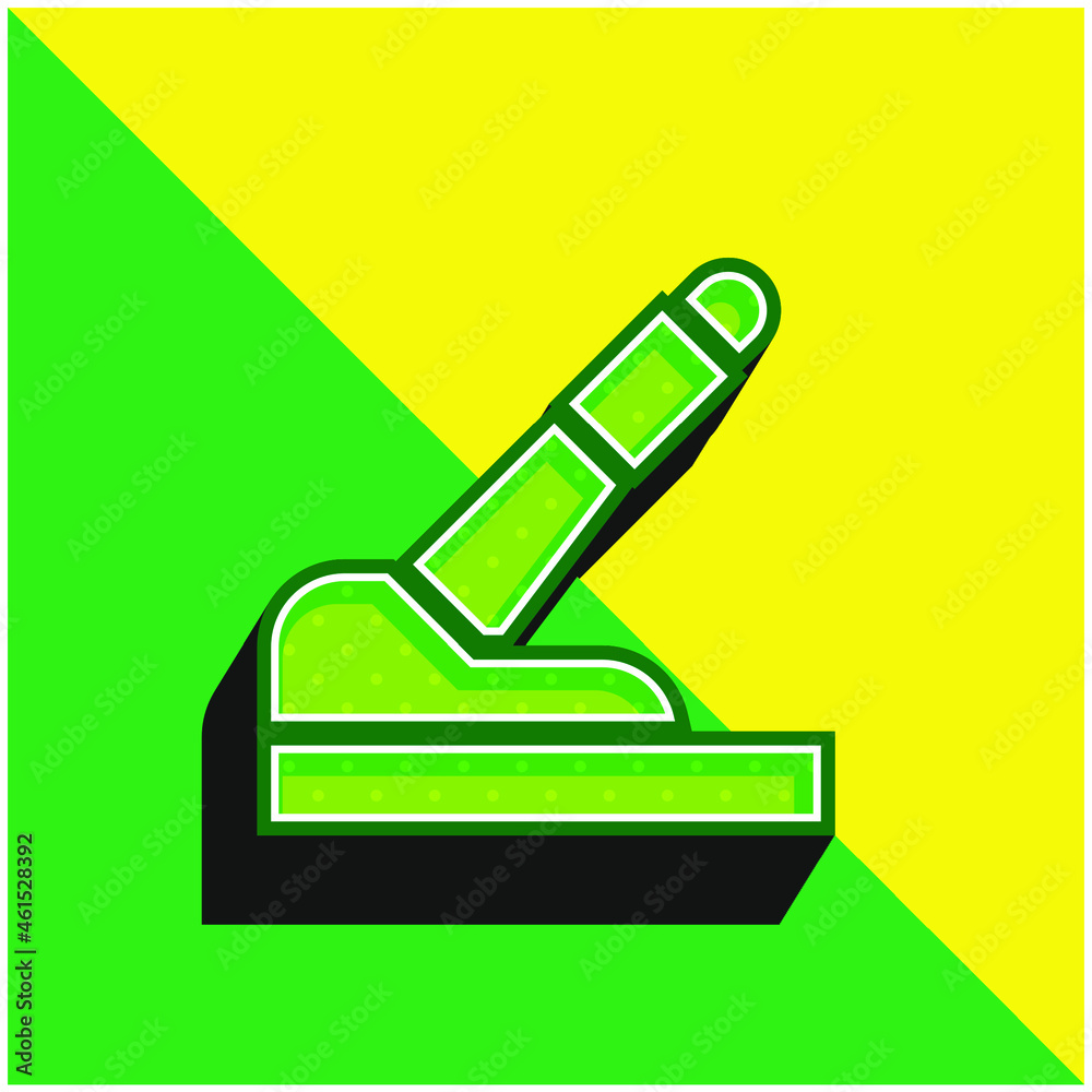 Brake Green and yellow modern 3d vector icon logo Brake Green and yellow modern 3d vector icon logo