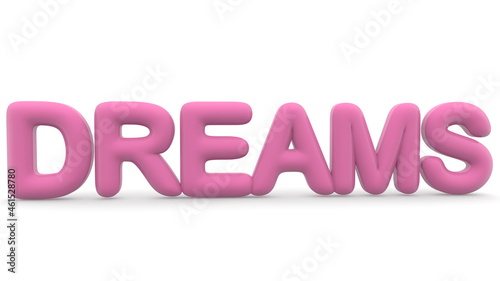 Concept of dreams in pink color