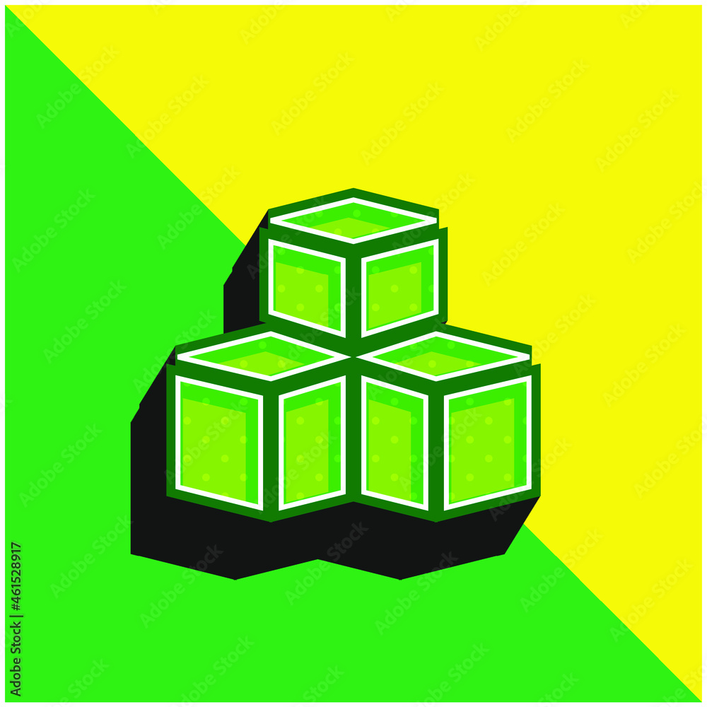 3d Model Green and yellow modern 3d vector icon logo 3d Model Green and yellow modern 3d vector icon logo