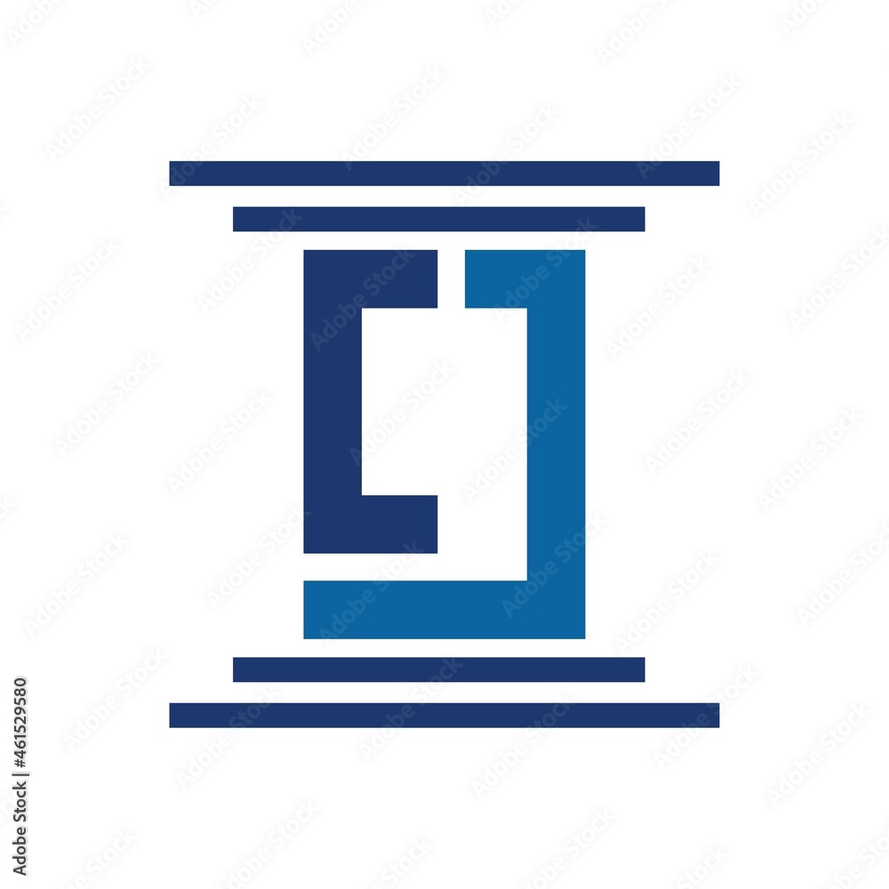 Initial letters of the CJ logo. clean and simple modern design.