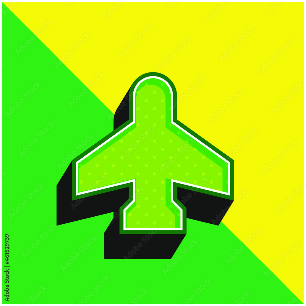 Airport Green and yellow modern 3d vector icon logo Airport Green and yellow modern 3d vector icon logo