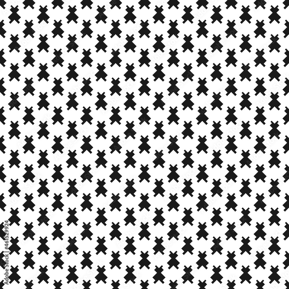 Houndstooth seamless pattern. Dogtooth on white background.