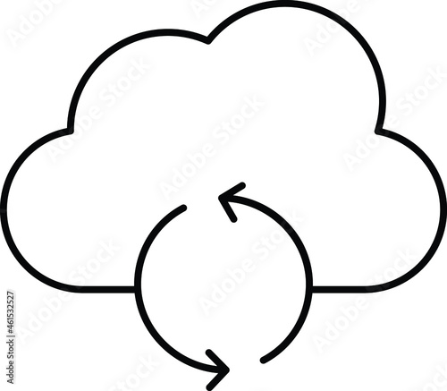 Cloud sync Isolated Vector icon which can easily modify or edit