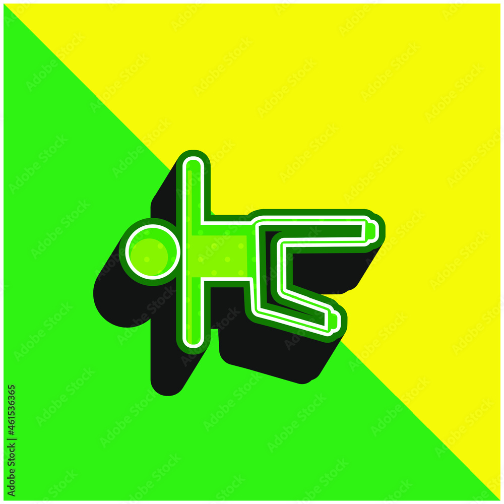 Boy On Floor Stretching Leg And Arms Green and yellow modern 3d vector icon logo Boy On Floor Stretching Leg And Arms Green and yellow modern 3d vector icon logo