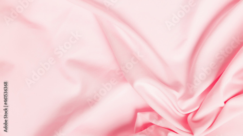 beautiful pink natural fabric.. Top view. tailoring of elegant textile. Texture. Background