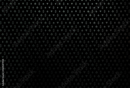 Wallpaper Mural Dark black vector layout with elements of cards. Torontodigital.ca