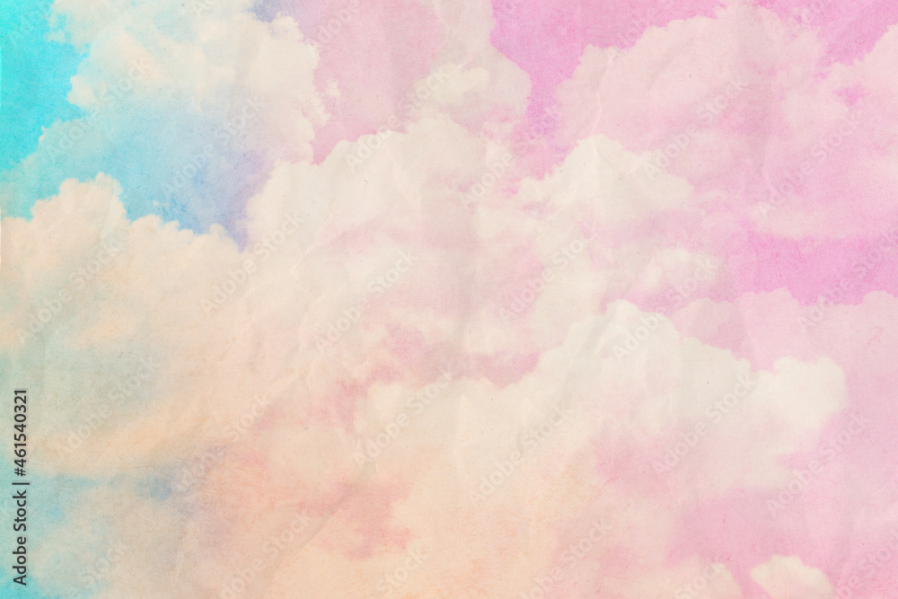 Rainbow Cloud Texture Background. Cloudy weather.