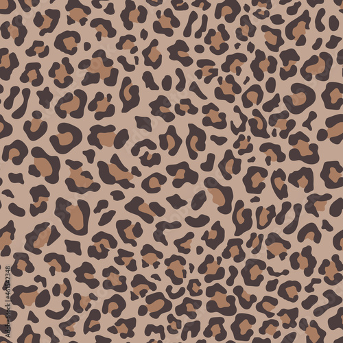 Leopard vector print, seamless cat fur texture, trendy design.
