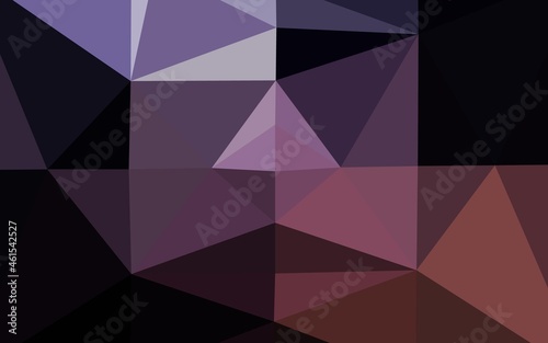 Dark Purple vector abstract mosaic backdrop. © Dmitry