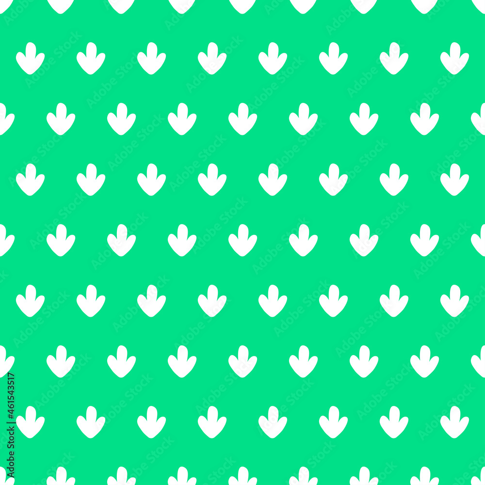 Fototapeta premium Green seamless pattern with white cactus.