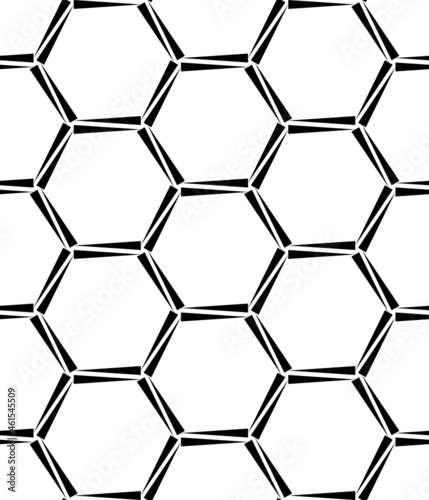 Fototapeta Naklejka Na Ścianę i Meble -  Vector geometric seamless pattern. Modern geometric background with hexagonal tiles.